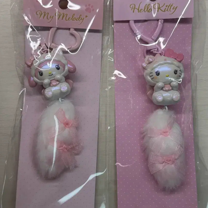 [BUNJANG] Sanrio Milky Koneko Keyring Set (Hello Kitty, My Melody) / 산리오 밀키코네코 키링 헬로키티 마이멜로디