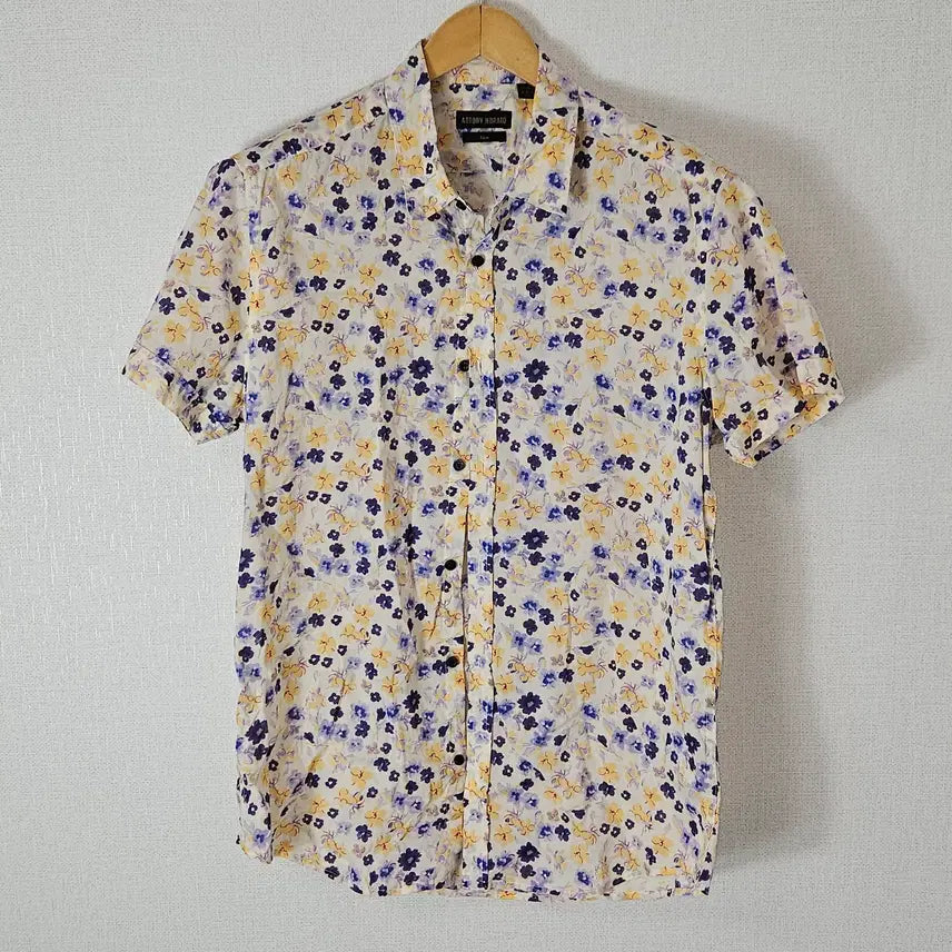 [BUNJANG] Antony Morato Linen Short Sleeve Hawaiian Shirt / 안토니모라토 매장정품 린넨 반팔셔츠 하와이안 L 50 (거의 새상품)