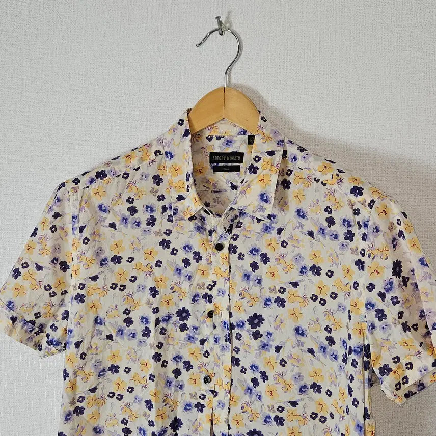 [BUNJANG] Antony Morato Linen Short Sleeve Hawaiian Shirt / 안토니모라토 매장정품 린넨 반팔셔츠 하와이안 L 50 (거의 새상품)