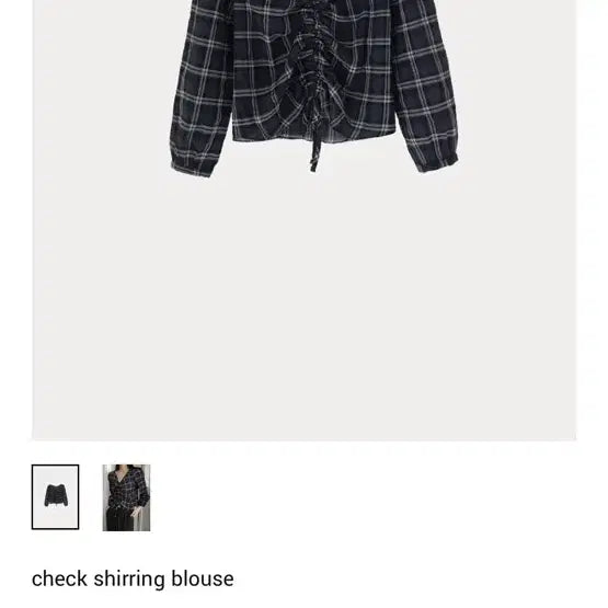 [BUNJANG] ManyManyMode Check Long Sleeve Blouse / 체크 롱 슬리브 블라우스 (매니매니모드 , bol)