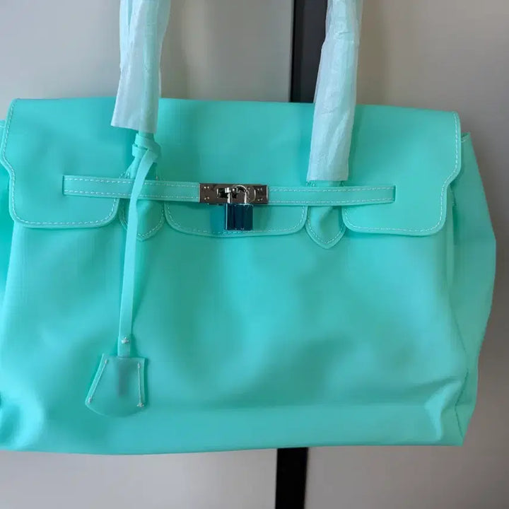[BUNJANG] Kiki Jelly Birkin Bag Mint (Decoration Not Included) / (당일)키키 젤리버킨 젤리버킨백 민트(장식 미포함)