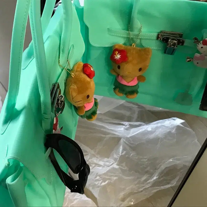 [BUNJANG] Kiki Jelly Birkin Bag Mint (Decoration Not Included) / (당일)키키 젤리버킨 젤리버킨백 민트(장식 미포함)