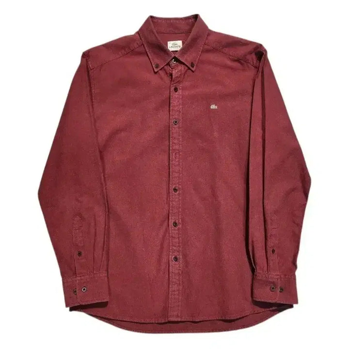 [BUNJANG] Lacoste Burgundy Button-Up Shirt / 라코스테 버건디 셔츠