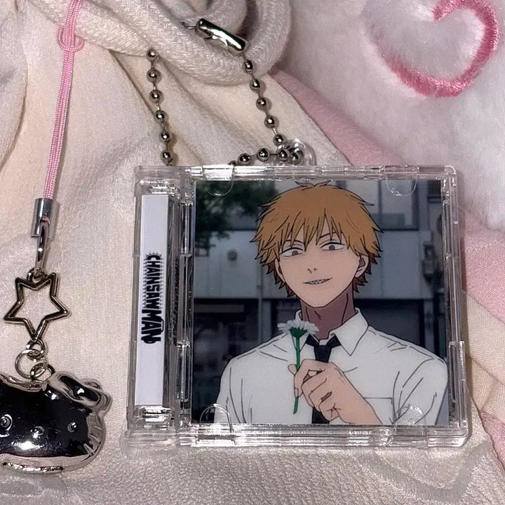 [BUNJANG] Chainsaw Man NFC Reze Arc Dengei Double-Sided Acrylic Keychain / [체인소 맨] NFC 레제편 덴지 양면 아크릴 CD 키링