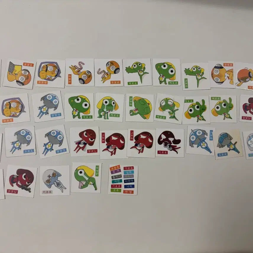 [BUNJANG] Sgt. Frog Sgt. Keroro Character Stickers (Old Version) - 104 pcs / 개구리 중사 케로로 캐릭터 스티커 구버전 104가