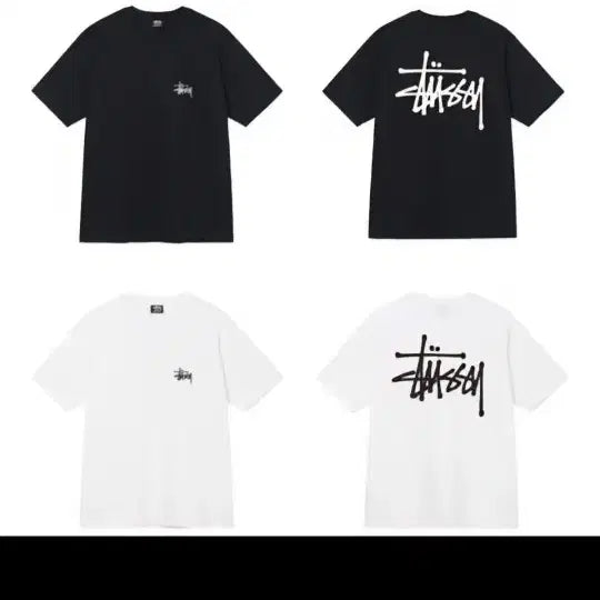 [BUNJANG] Stussy Short Sleeve T-Shirt Black/White L / 스투시 Stussy 반팔 티셔츠 블랙/화이트 L