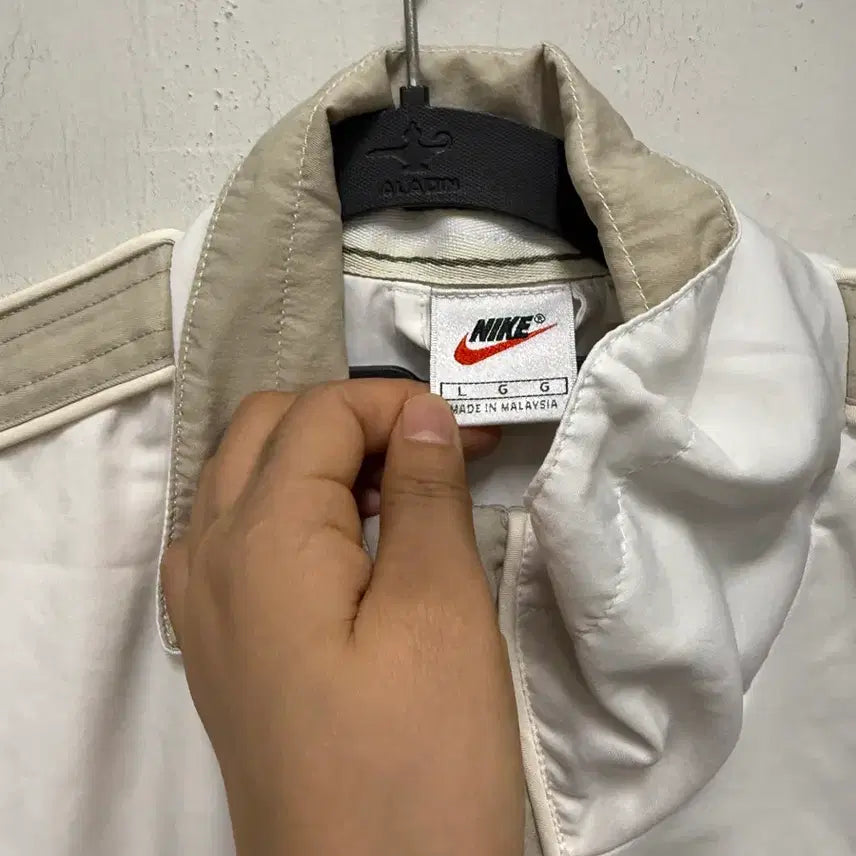 [BUNJANG] Nike Tennis Logo Anorak (Ivory/Beige) L / 나이키 테니스로고 아이보리/베이지 아노락