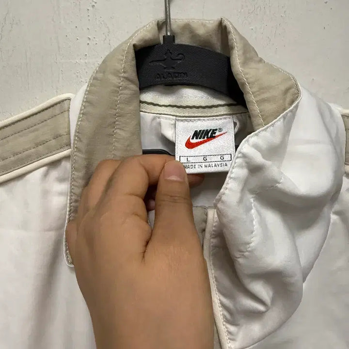 [BUNJANG] Nike Tennis Logo Anorak (Ivory/Beige) L / 나이키 테니스로고 아이보리/베이지 아노락