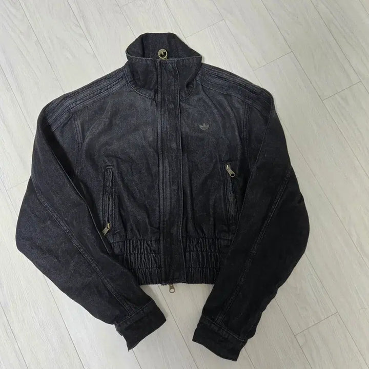 [BUNJANG] Adidas Denim Track Top Cropped Jacket / 아디다스 데님 트랙 탑 크롭 자켓