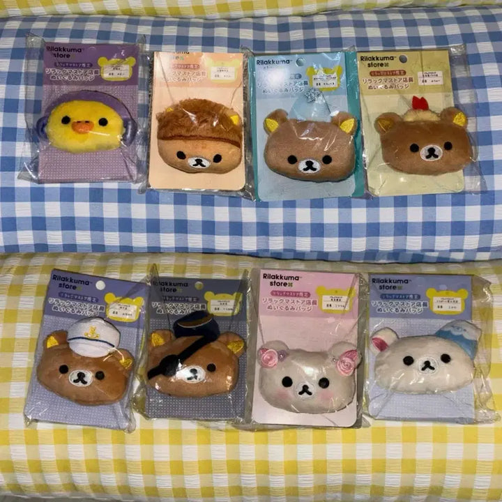 [BUNJANG] San-X Rilakkuma Store Manager Doll Badge / [급처!] 리락쿠마스토어 점장인형뱃지 산엑스 고전문구 코리락쿠마키이로이토리