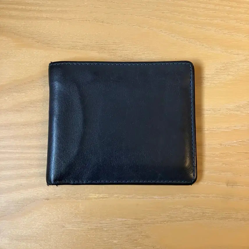 [BUNJANG] Navy Leather Wallet / leather wallet