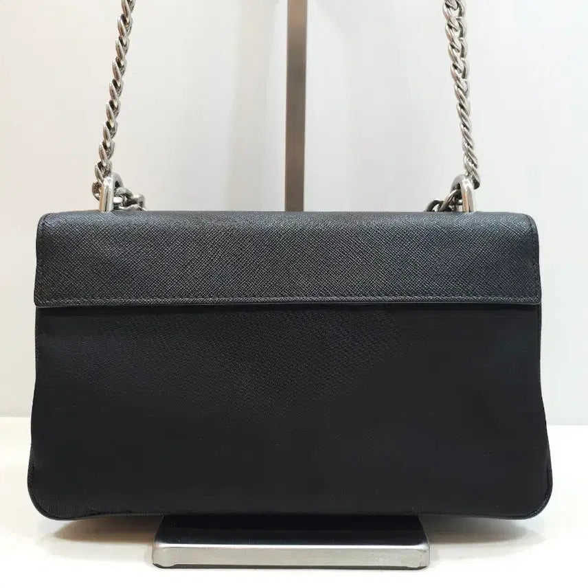 [BUNJANG] Prada Saffiano Chain Shoulder Bag Black 1BD009 / [정품] 프라다 사피아노 체인 숄더백 1BD009