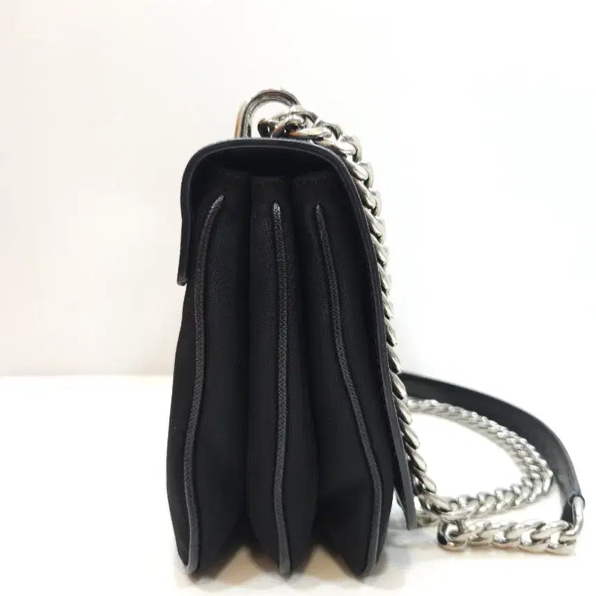 [BUNJANG] Prada Saffiano Chain Shoulder Bag Black 1BD009 / [정품] 프라다 사피아노 체인 숄더백 1BD009
