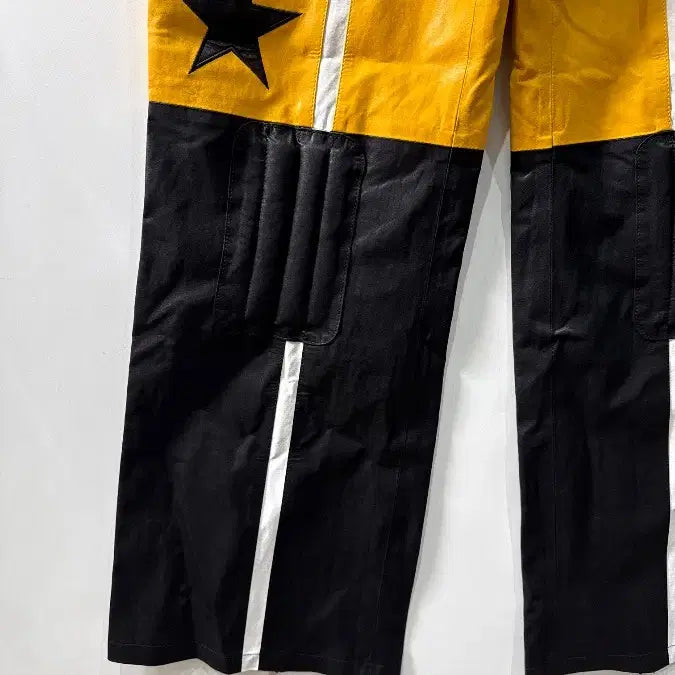 [BUNJANG] STEPPA Yellow Racing Embossing Long Pants / [Free] STEPPA 옐로우 레이싱 엠보싱 롱 팬츠