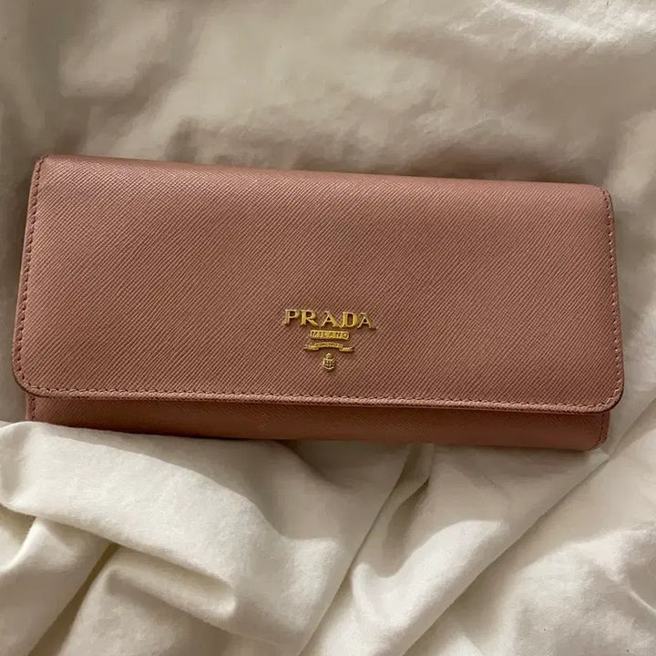 [BUNJANG] Prada Saffiano Long Wallet - Dusty Rose / 정품 프라다 사피아노 장지갑 인디핑크