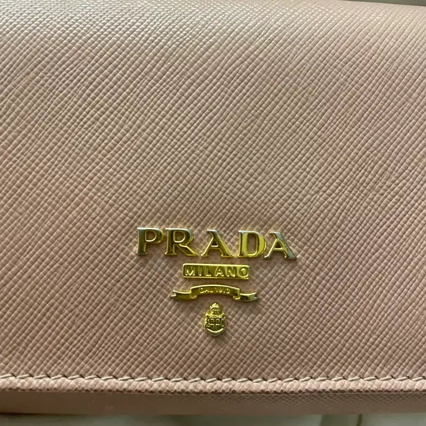 [BUNJANG] Prada Saffiano Long Wallet - Dusty Rose / 정품 프라다 사피아노 장지갑 인디핑크