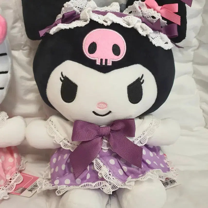 [BUNJANG] Sanrio Hello Kitty Kuromi Maid Doll Bundle Set / 일괄) 산리오 헬로키티 쿠로미 메이드 인형
