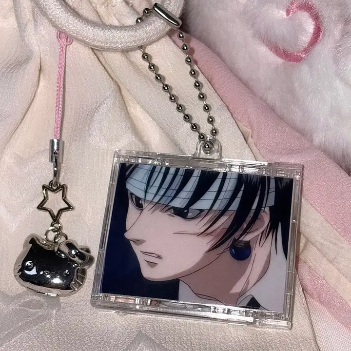 [BUNJANG] Hunter x Hunter Chrollo Lucilfer Double-Sided NFC Acrylic Keychain / [헌터x헌터] NFC 구버전 클로로 루실후르 양면 아크릴 CD 키링