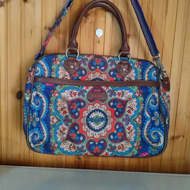 [BUNJANG] Oilily Paisley Crossbody Tote Bag / 오일릴리 페이즐리 크로스백 토트백 노트북