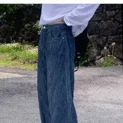 [BUNJANG] Feelings Neck Summer Denim Jeans - Dark Blue Long S (New) / 필링스 네크 썸머 데님 - 진청 롱 S (새상품)