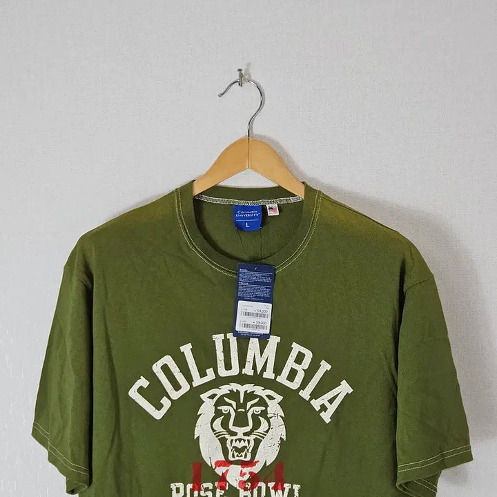 [BUNJANG] Columbia University Short-Sleeve T-Shirt Olive L / 콜롬비아 컬럼비아 유니버시티 반팔티셔츠 올리브 L (새상품)