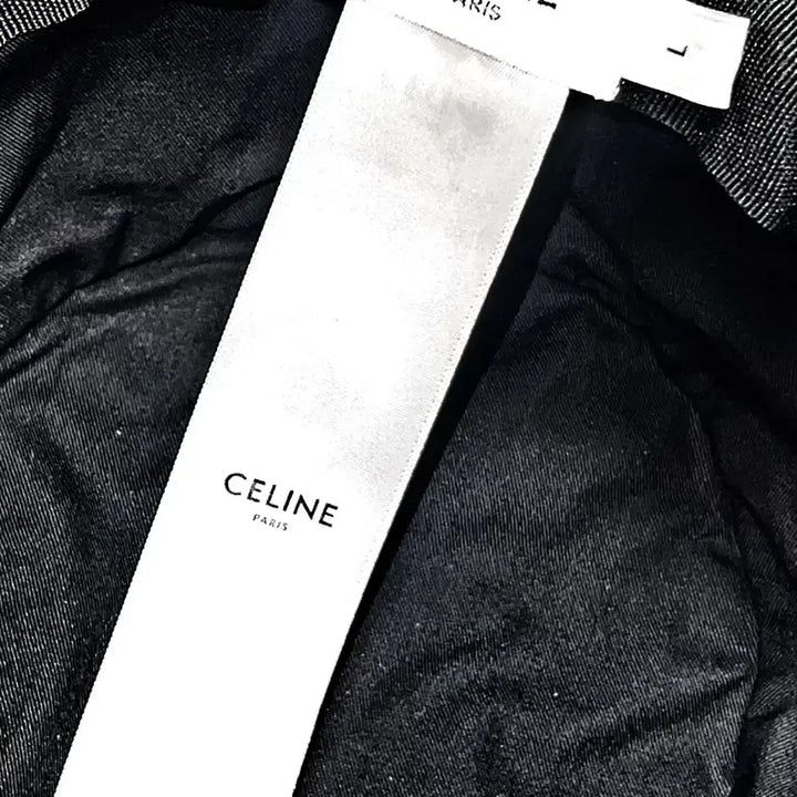 [BUNJANG] Celine Cotton Gabardine Embroidered Bucket Hat - Ultra Black (L) / [ L ] 셀린느 코튼 개버딘 자수 버킷햇 울트라 블랙
