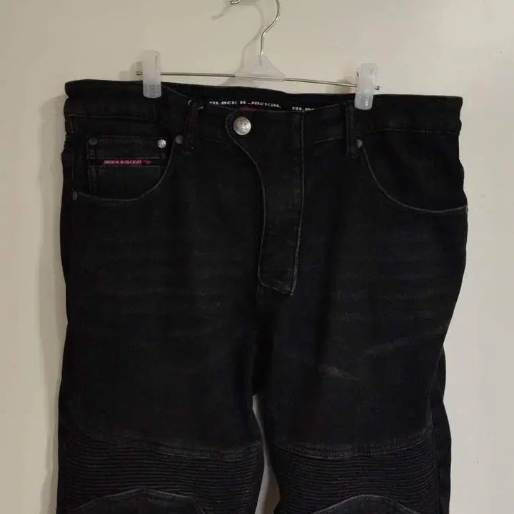 [BUNJANG] Motorcycle Riding Jeans with 4 Included Protectors / 36 블랙비자칼 오토바이 라이딩진 바이크진 보호대 4개 포함