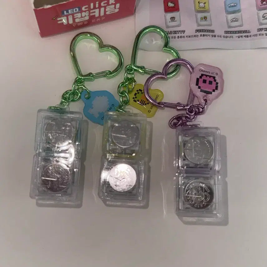 [BUNJANG] Sanrio LED Keycap Charm Set (Hangyodon, Pochacco, Kuromi) / 산리오 LED 키캡 키링 한교동 포차코 쿠로미