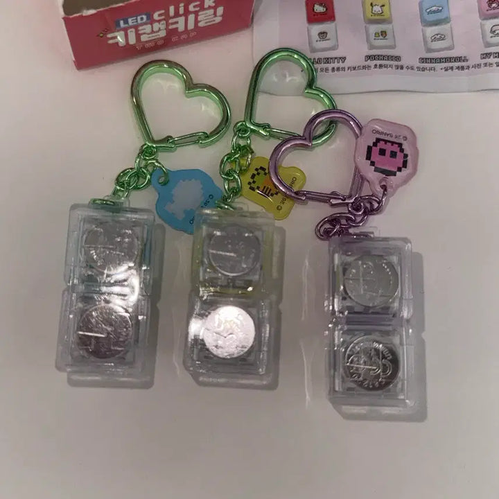 [BUNJANG] Sanrio LED Keycap Charm Set (Hangyodon, Pochacco, Kuromi) / 산리오 LED 키캡 키링 한교동 포차코 쿠로미