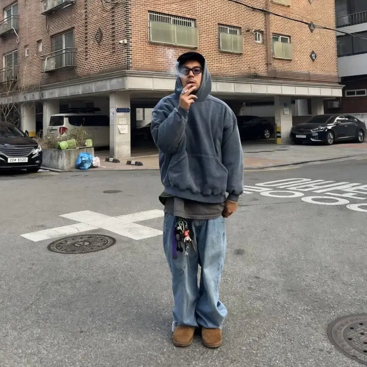 [BUNJANG] Bedford Brooklyn Goods Hoodie Black / [F] 베드포드브루클린 굿즈 후드 블랙