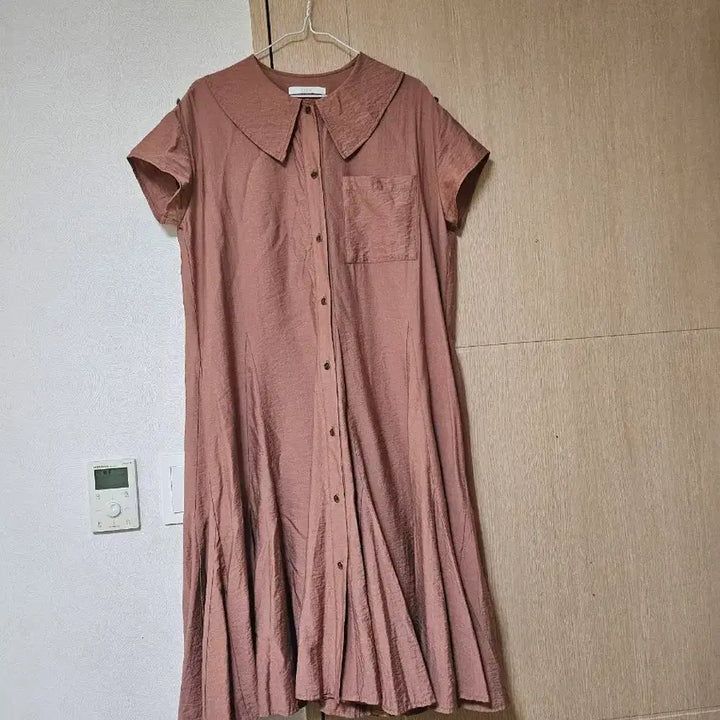 [BUNJANG] Visist in New York Round Collar Rolled Sleeve Long Dress / 비지트인뉴욕 둥근카라넥 소매 롤업 롱원피스~77