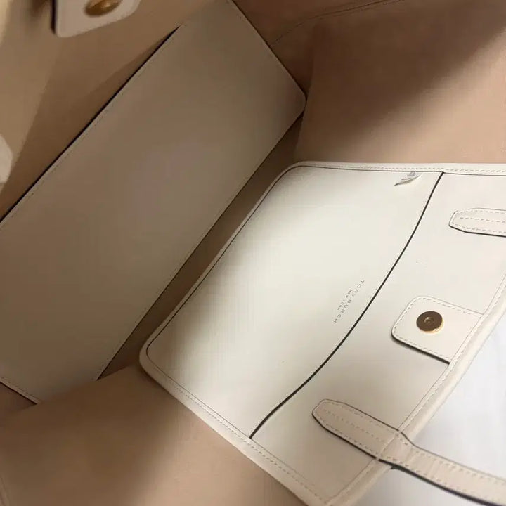 [BUNJANG] Tory Burch Large Geo Logo Canvas Tote Bag / 토리버치 대형 캔버스 토트백 (1회착용)