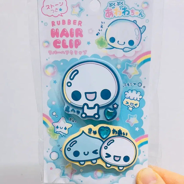 [BUNJANG] Water Drop Awa Awa-chan Hair Clip / 물방울 아와와짱 헤어 클립
