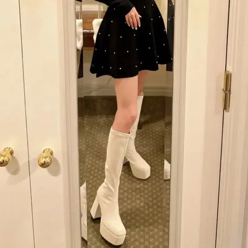 [BUNJANG] GRL White Boots 23.5 cm / grl 그레일 흰 부츠 일브 스나계 23.5
