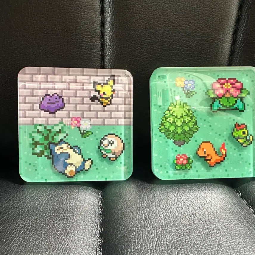 [BUNJANG] Pokemon Pixel Art Acrylic Magnets (Set of 2) / 포켓몬스터 도트 아크릴 굿즈 2개