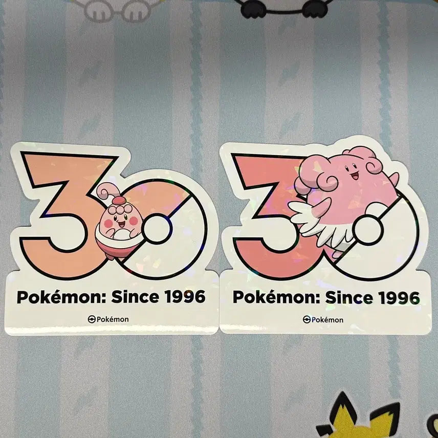 [BUNJANG] Pokemon 30th Anniversary Logo Sticker Set / [포켓몬 30주년 기념 로고 스티커]핑복, 해피너스