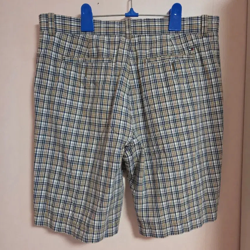 [BUNJANG] Tommy Hilfiger Check Cotton Shorts / 타미힐피거 체크 반바지 면바지