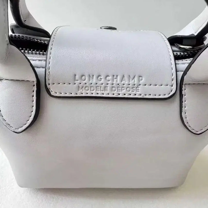 [BUNJANG] Longchamp Le Pliage Leather XS Tote Bag / 롱샴 르 플리아쥬 레더 XS 화이트 토트백
