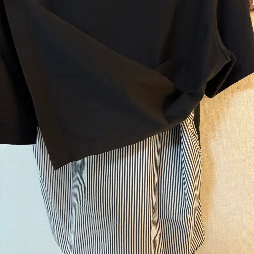 [BUNJANG] Juun.J 20FW Oversized Layered Short-Sleeve T-Shirt Black / (M)Juun.J 준지 20FW 오버사이즈 레이어드 반팔티 블랙