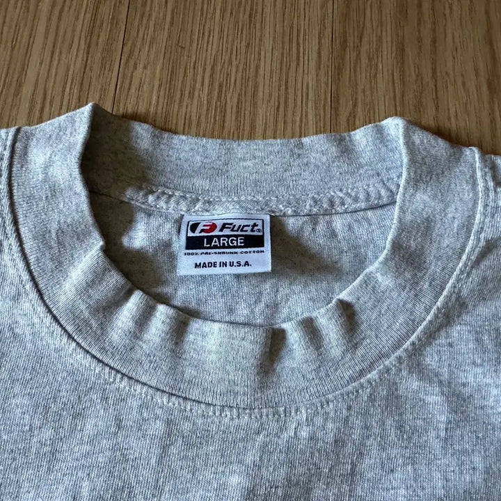 [BUNJANG] FUCT OG Logo T-Shirt Grey / [L] FUCT 퍽트 OG 로고 티 그레이