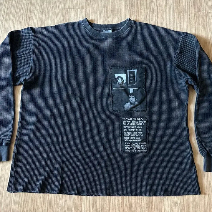 [BUNJANG] Waffle Black T-Shirt / [2] 뤡코즈 와플 블랙