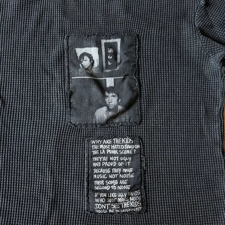[BUNJANG] Waffle Black T-Shirt / [2] 뤡코즈 와플 블랙