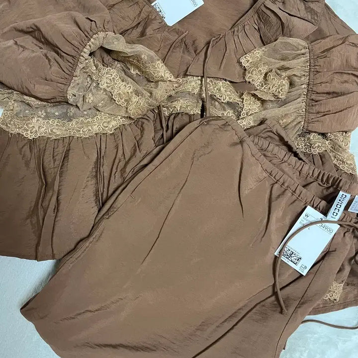 [BUNJANG] H&amp;M Lace Brown Set-up / H&amp;M 레이스 브라운 셋업