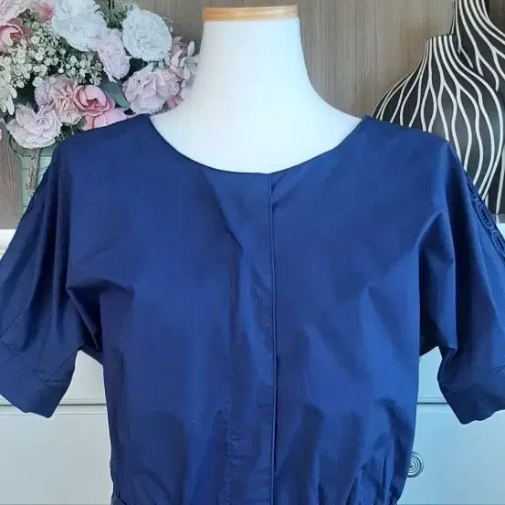 [BUNJANG] The Izzat Navy Midi Dress with Metal Belt / 더아이잗 원피스 이뻐요~