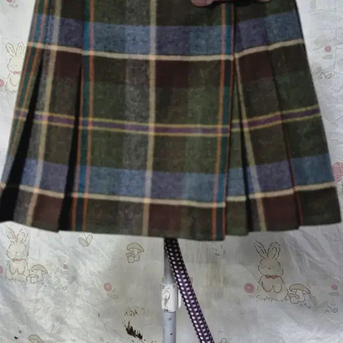 [BUNJANG] Ralph Lauren 100% Wool Check Wrap Skirt / 랄프로렌    울100%   체크  랩  주름치마