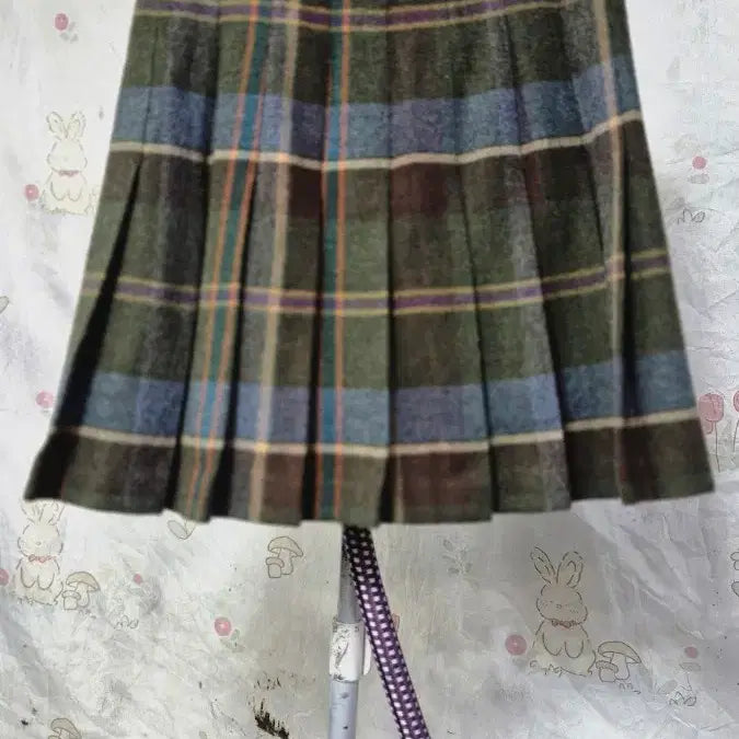 [BUNJANG] Ralph Lauren 100% Wool Check Wrap Skirt / 랄프로렌    울100%   체크  랩  주름치마