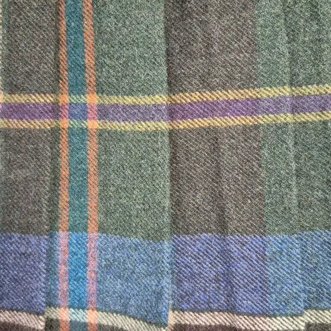 [BUNJANG] Ralph Lauren 100% Wool Check Wrap Skirt / 랄프로렌    울100%   체크  랩  주름치마
