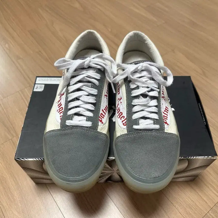 [BUNJANG] Vans Vault x Palm Angels Old Skool VLT LX Pewter Sneakers / 반스 볼트 올드스쿨 VLT LX 팜 엔젤스 퓨터 280 28