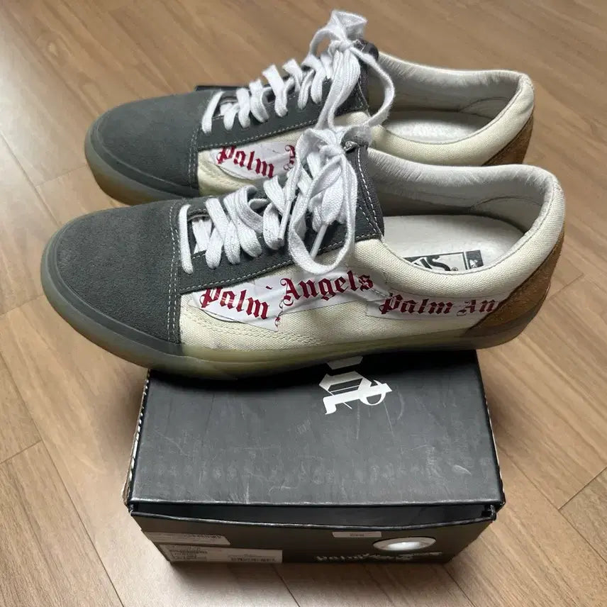 [BUNJANG] Vans Vault x Palm Angels Old Skool VLT LX Pewter Sneakers / 반스 볼트 올드스쿨 VLT LX 팜 엔젤스 퓨터 280 28