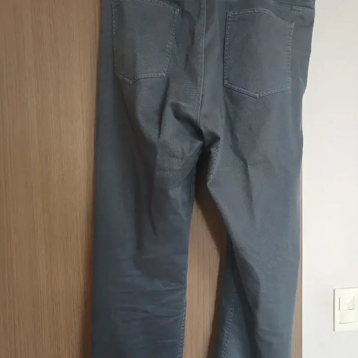 [BUNJANG] Time Homme Garment Washed Cotton Blend Trousers Dark Grey Size 88 / 타임옴므 가먼트워싱 면혼방 다크그레이 바지88